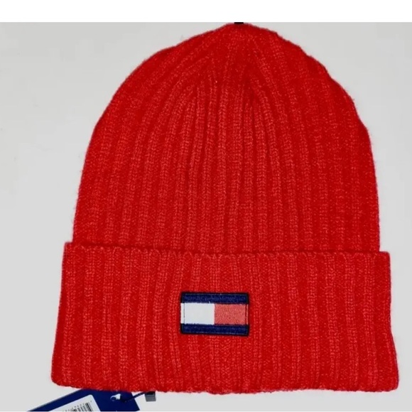 Men’s Tommy Hilfiger Beanie Logo Hat - Picture 3 of 3